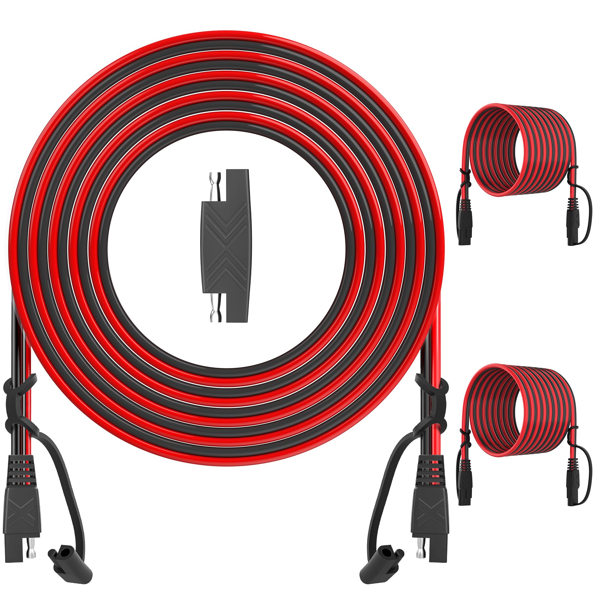 OYMSAE 25ft SAE extension cable with dual copper wires for reliable power transfer.