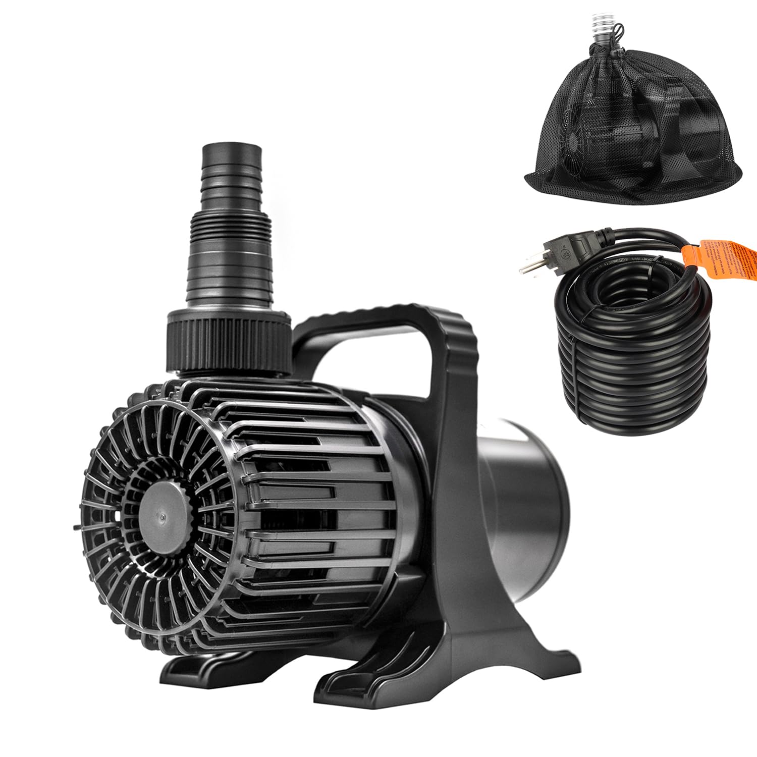 OYO WATER outdoor pond pump with a long 32.8 ft cord for flexible placement.