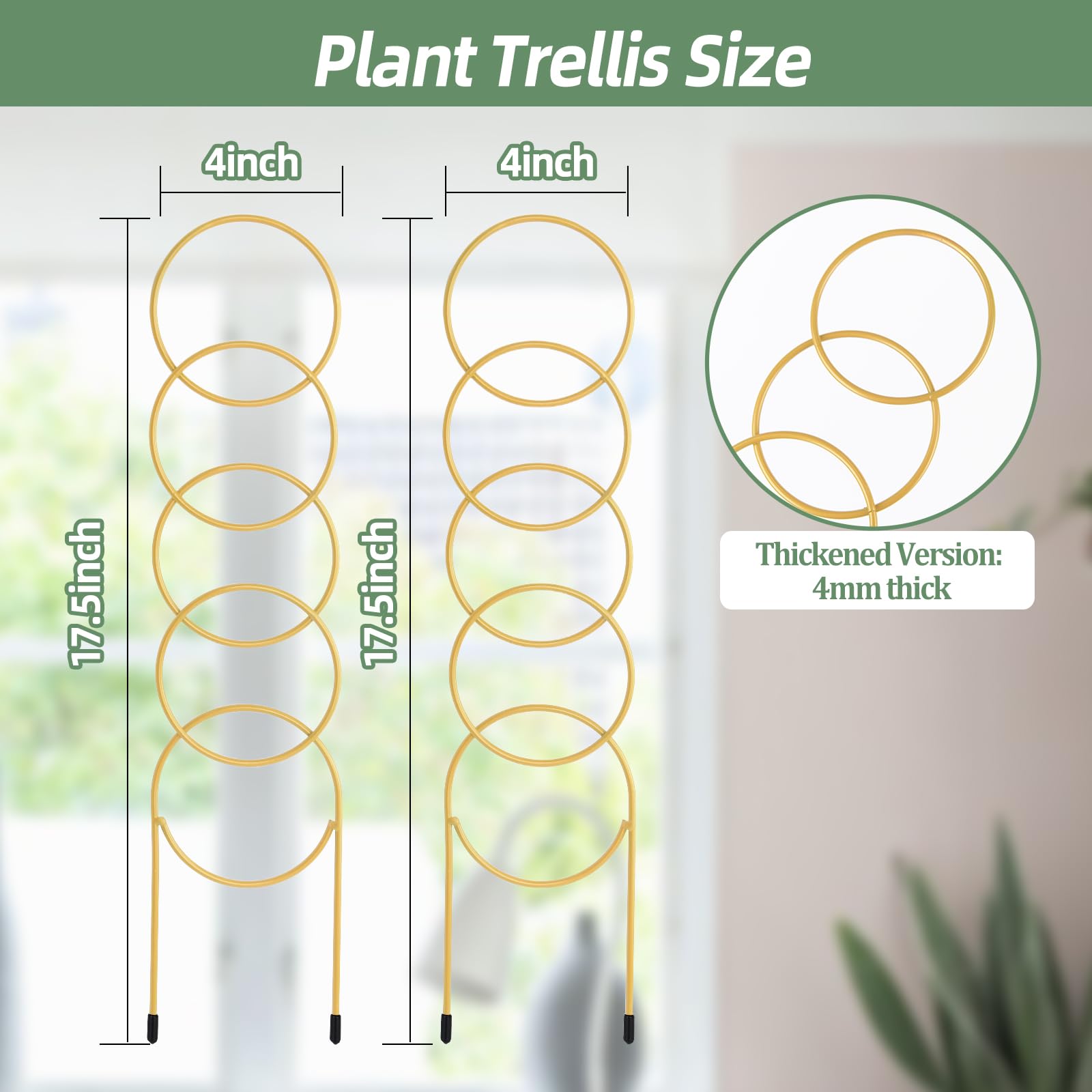 OYOEETD 17.5-inch grid trellis offers upright space for vines