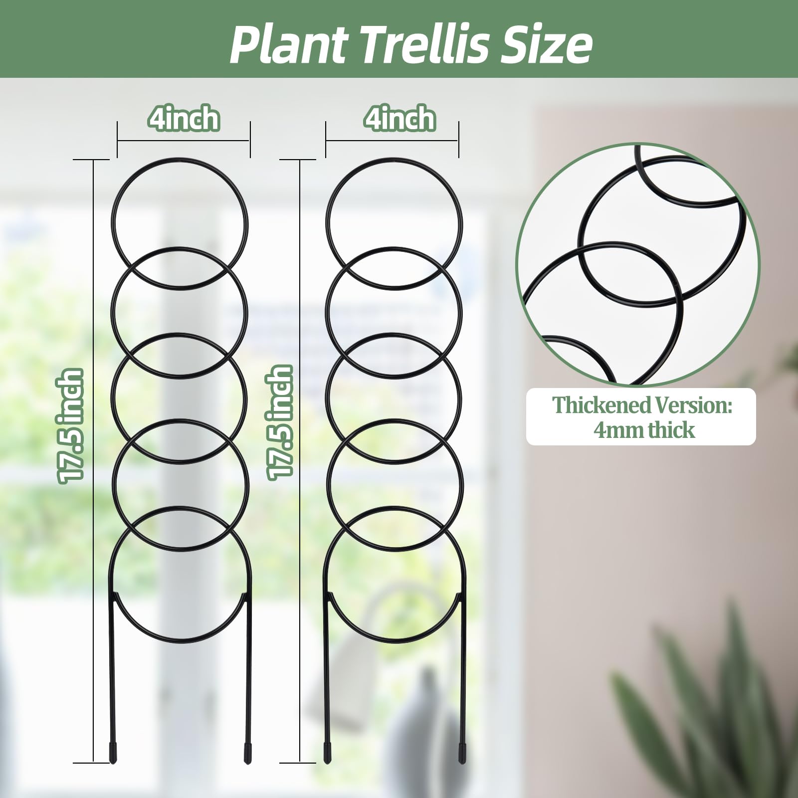 OYOEETD metal grid trellis provides sturdy plant-support for vertical growth.