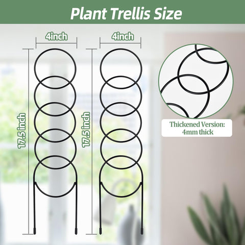 OYOEETD metal grid trellis provides sturdy plant-support for vertical growth.