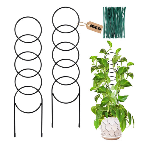 OYOEETD plant trellis indoor 17.5 inch supports climbing plants in pots.