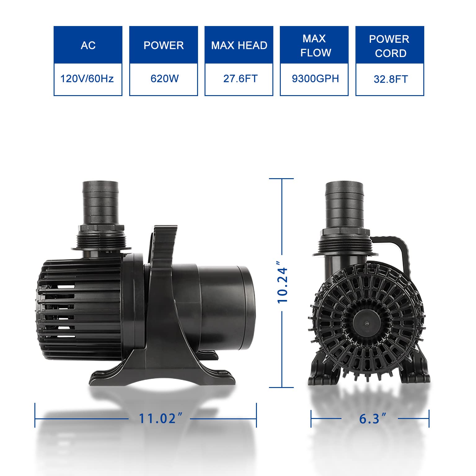 OYO WATER detachable filter cover and rotor simplify cleaning and maintenance.