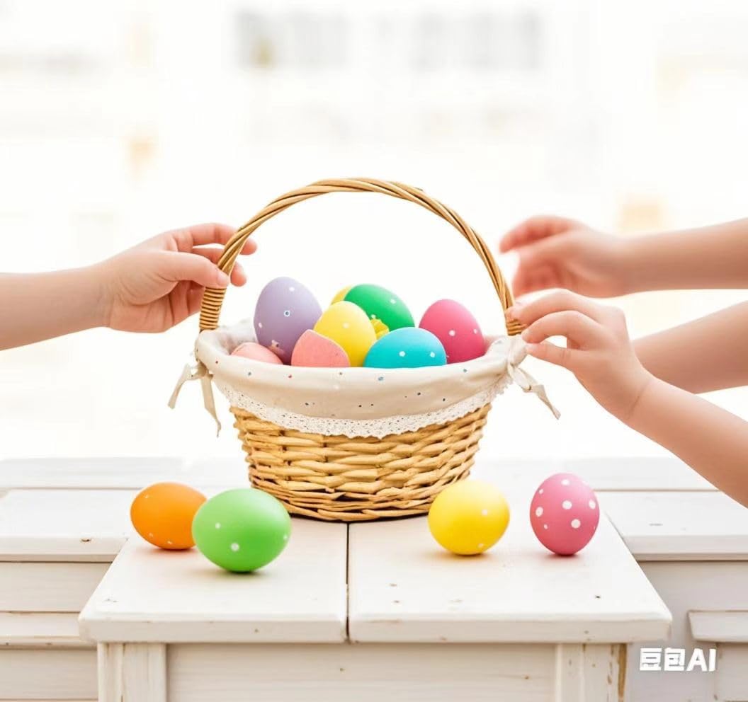 OYPEIP Easter basket removable lining enables easy cleaning and reuse