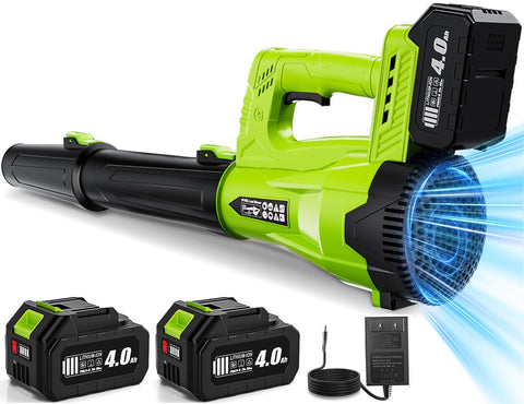 OYREL leaf blower battery indicator shows charge at a glance