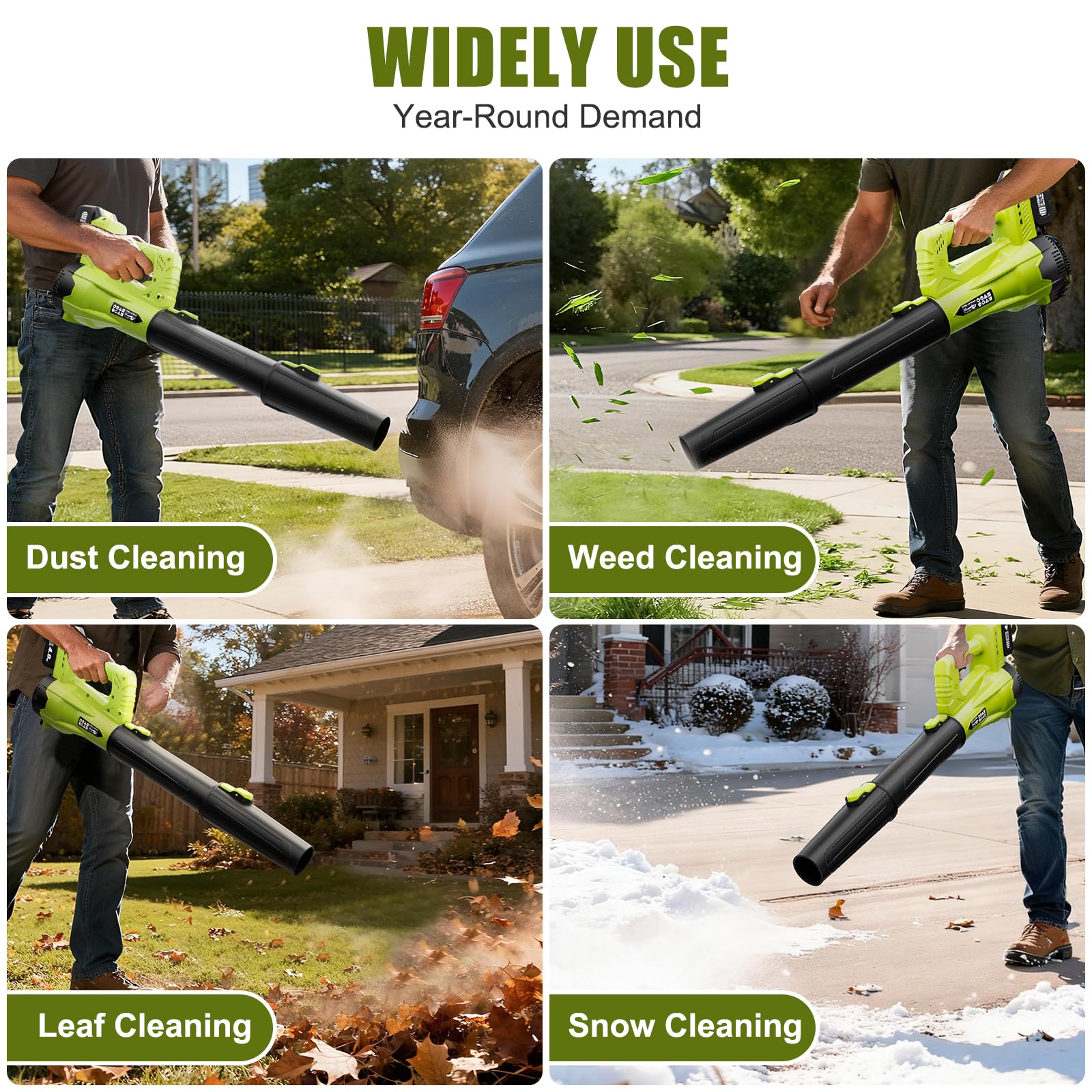 OYREL leaf blower extension nozzle reaches heavy debris and tight spots