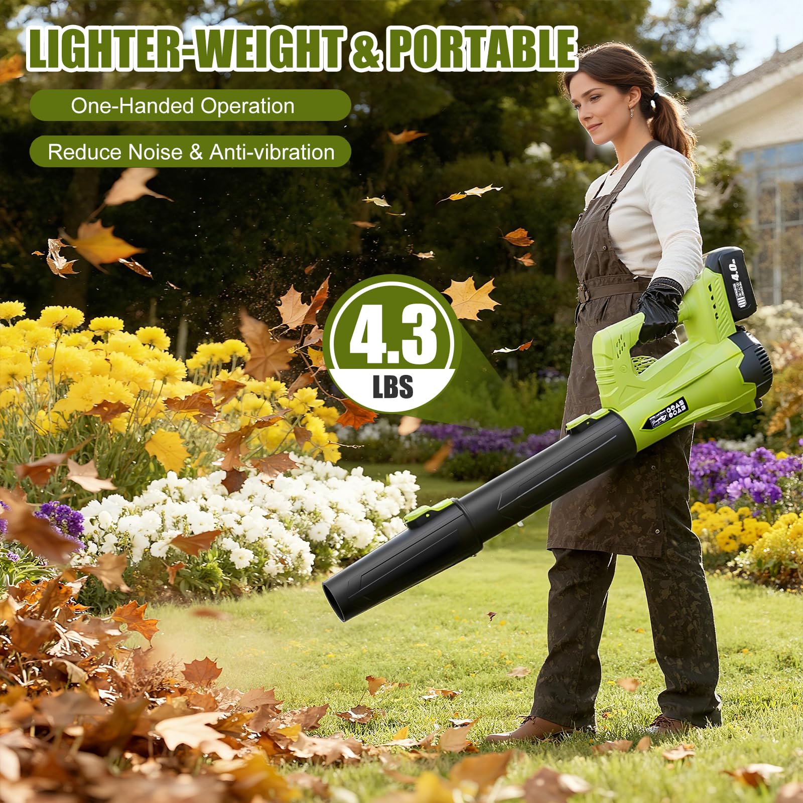OYREL leaf blower one-hand operation for easy yard work