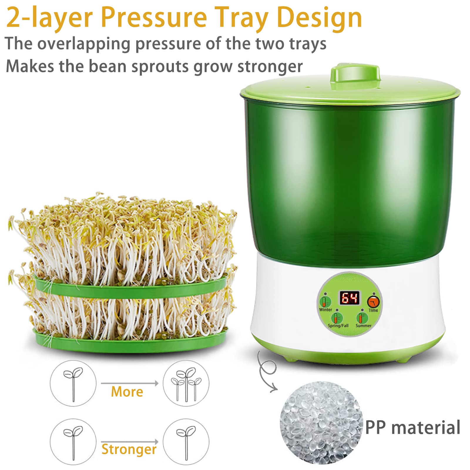 OYSIR 360-degree sprinkler delivering even germination