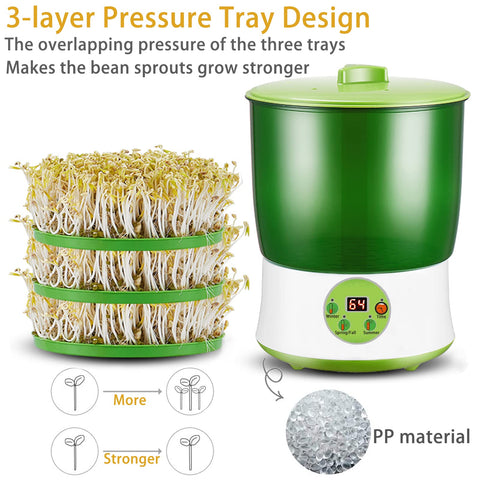 OYSIR 360-degree sprinkler system promotes even germination and moisture.