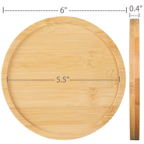 OYSIR 3-pack bamboo coasters serve as plant saucers, cup trays, or decor.