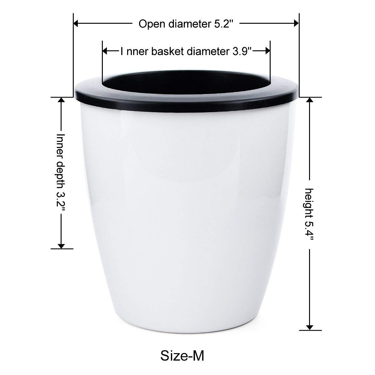 OYSIR white planters with plants, demonstrating versatile indoor use