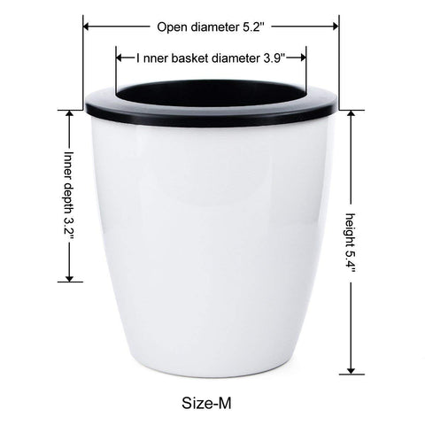 OYSIR white planters with plants, demonstrating versatile indoor use