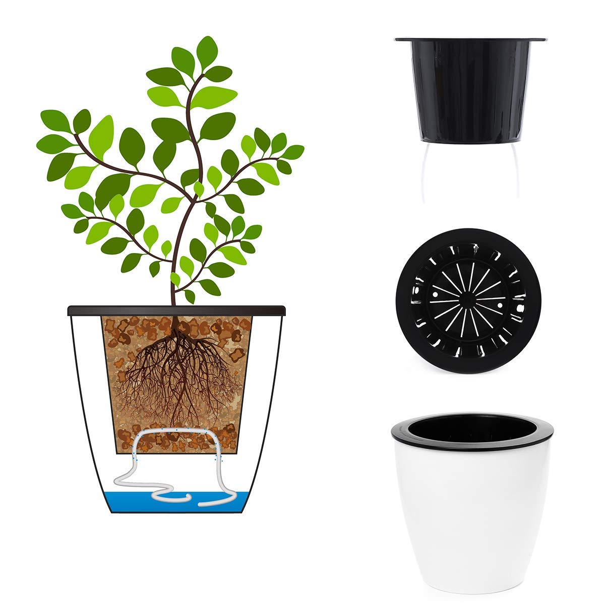 OYSIR white planter as table decor for stylish home or office
