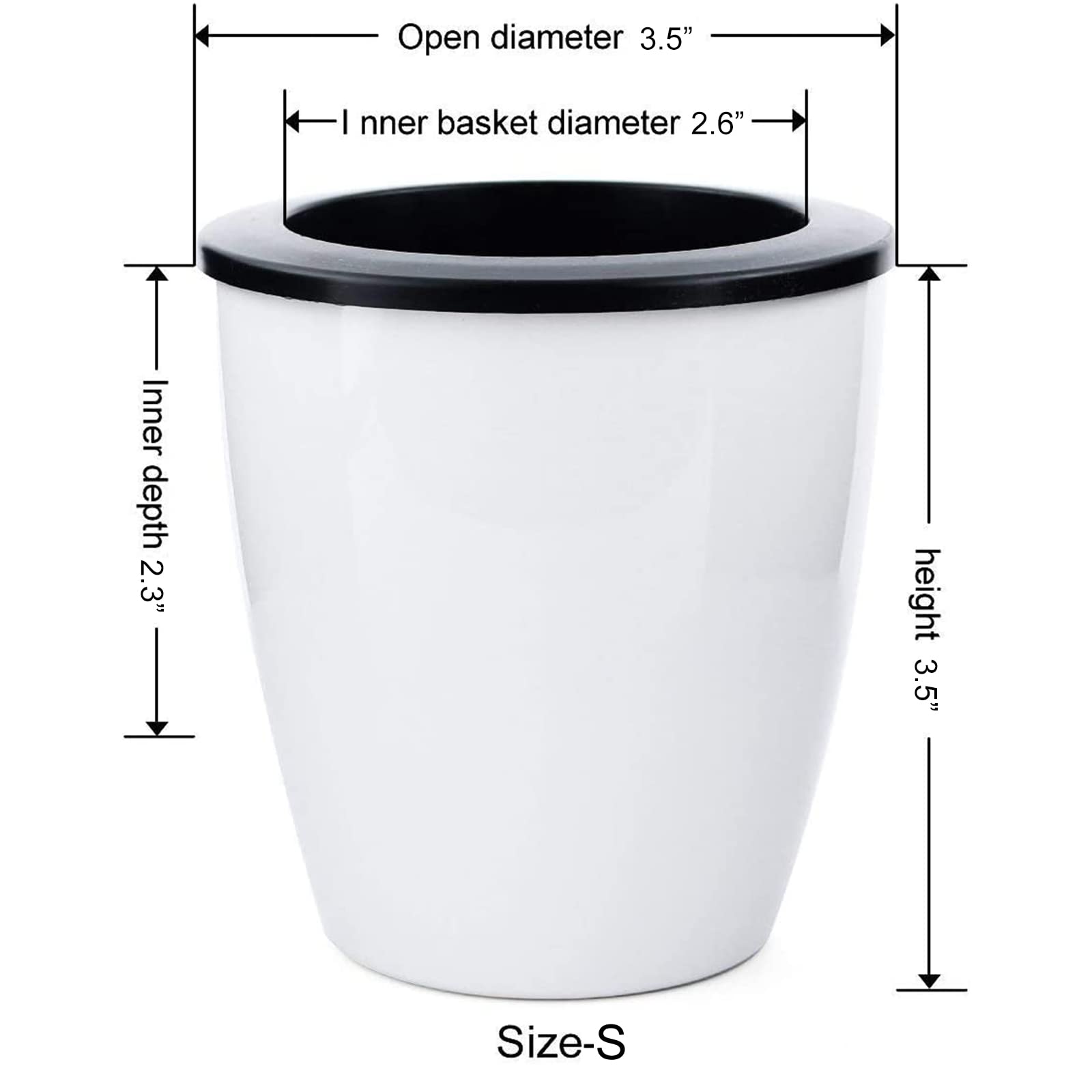 OYSIR water-reservoir design in white planter aids steady moisture without frequent checks.