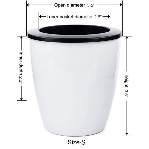 OYSIR water-reservoir design in white planter aids steady moisture without frequent checks.