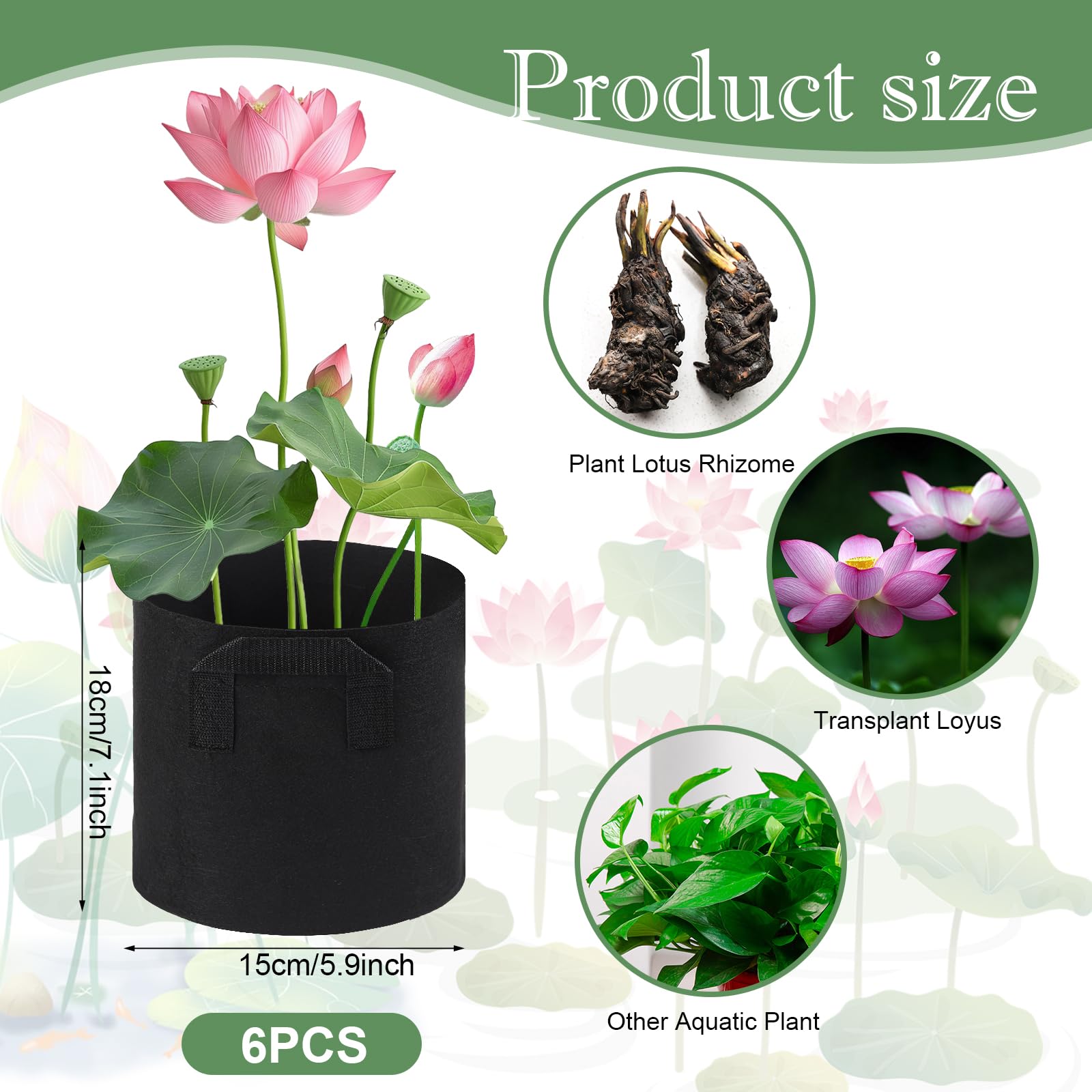 OZIO aquatic plant bag with handles offers portable pond planting.