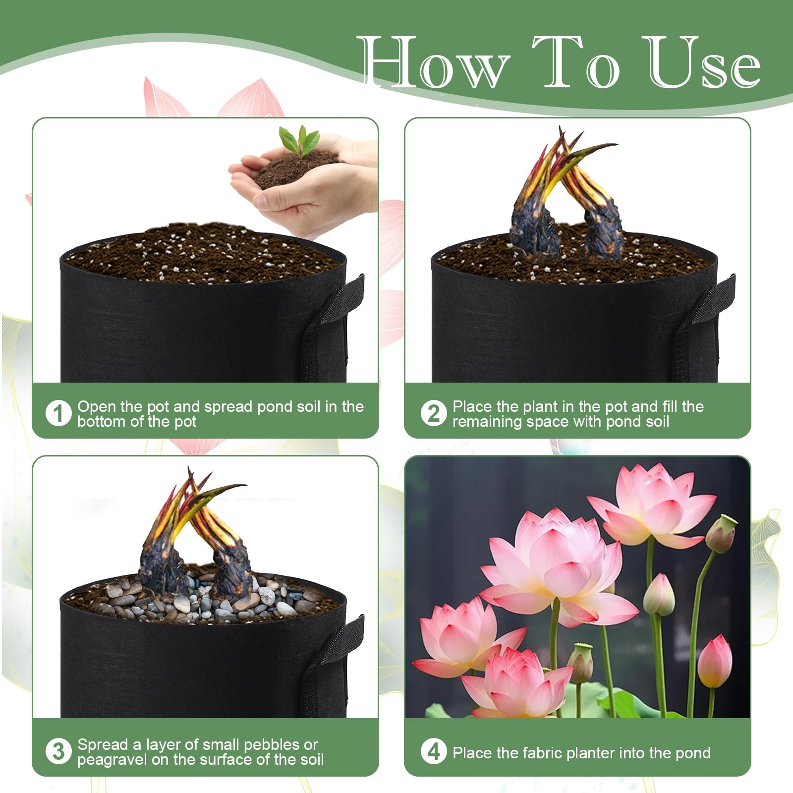 OZIO breathable nonwoven plant pots keep roots well-ventilated.