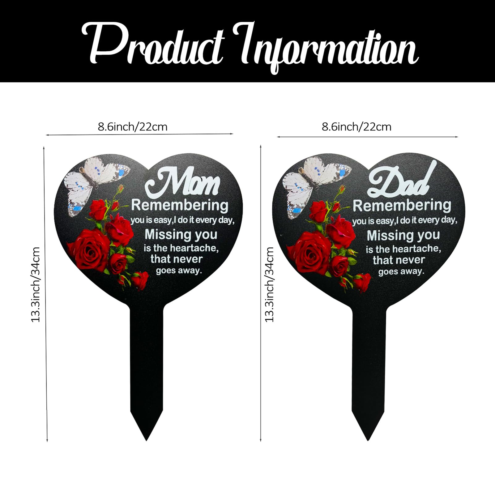 OZIO garden memorial stake; versatile placement for yards and lawns.