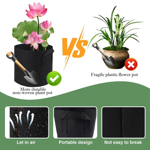 OZIO premium fabric pot material enhances pond aesthetics.