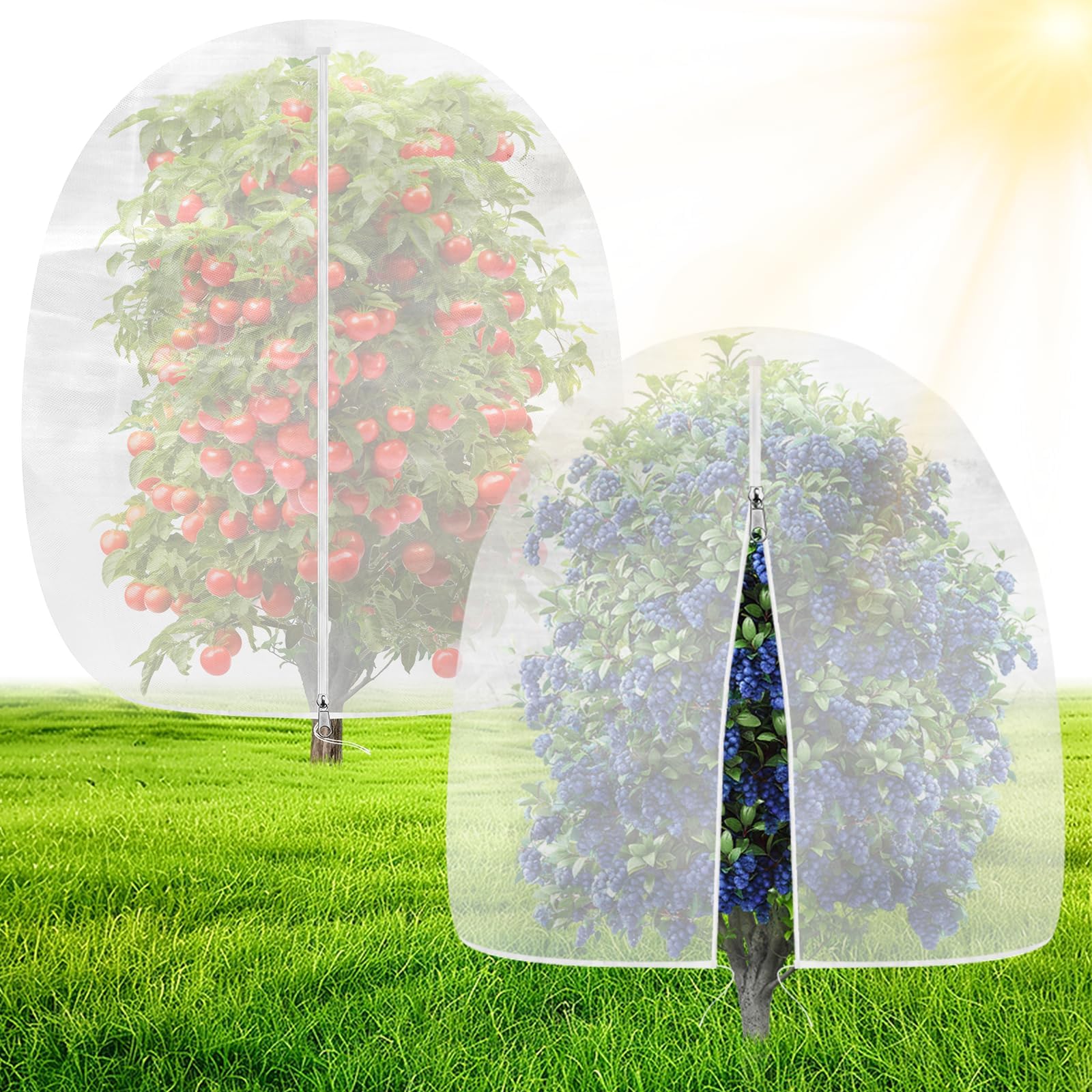 OZMI bird netting 6x6 blueberry cover protects berries while allowing airflow