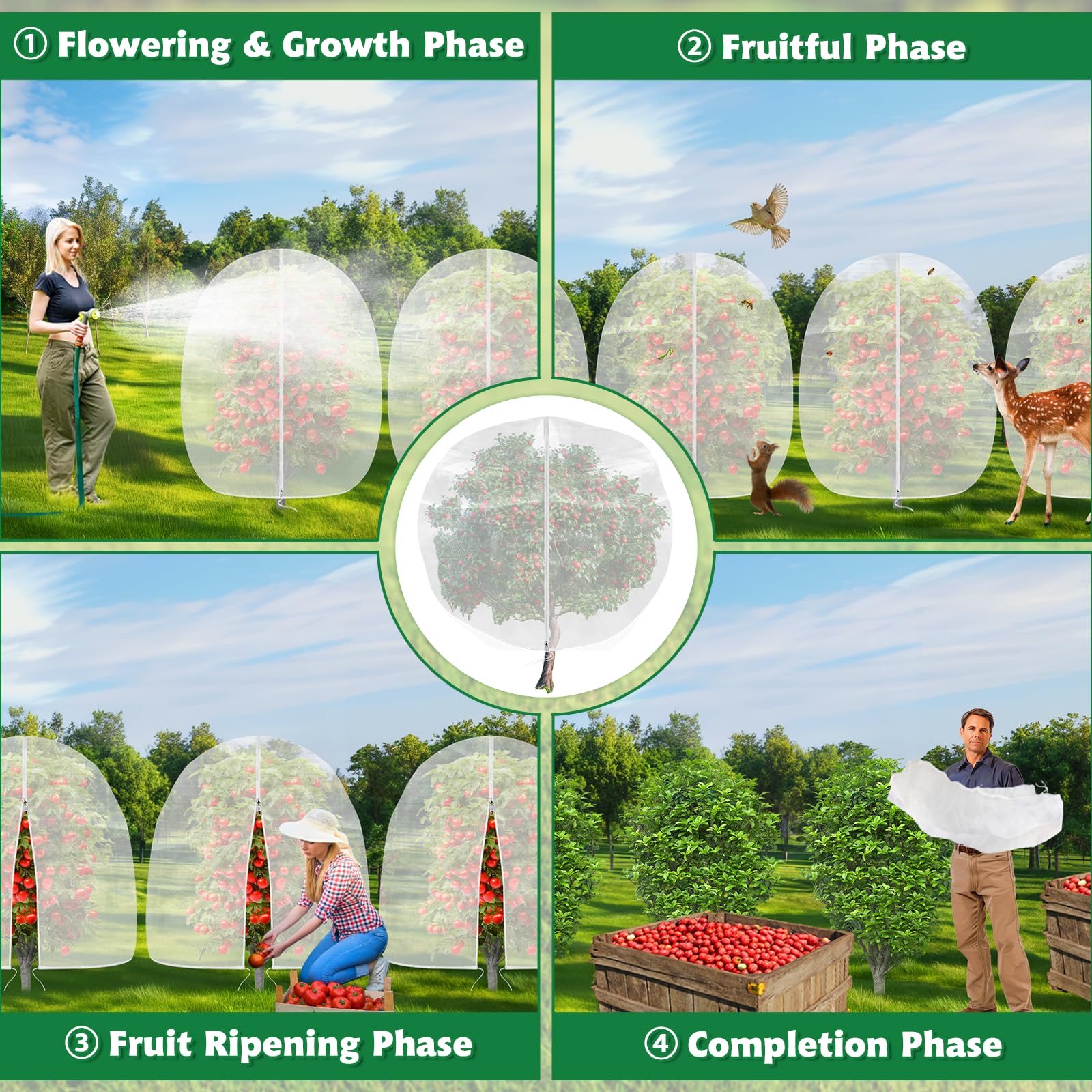 OZMI breathable mesh stays on during watering without removal
