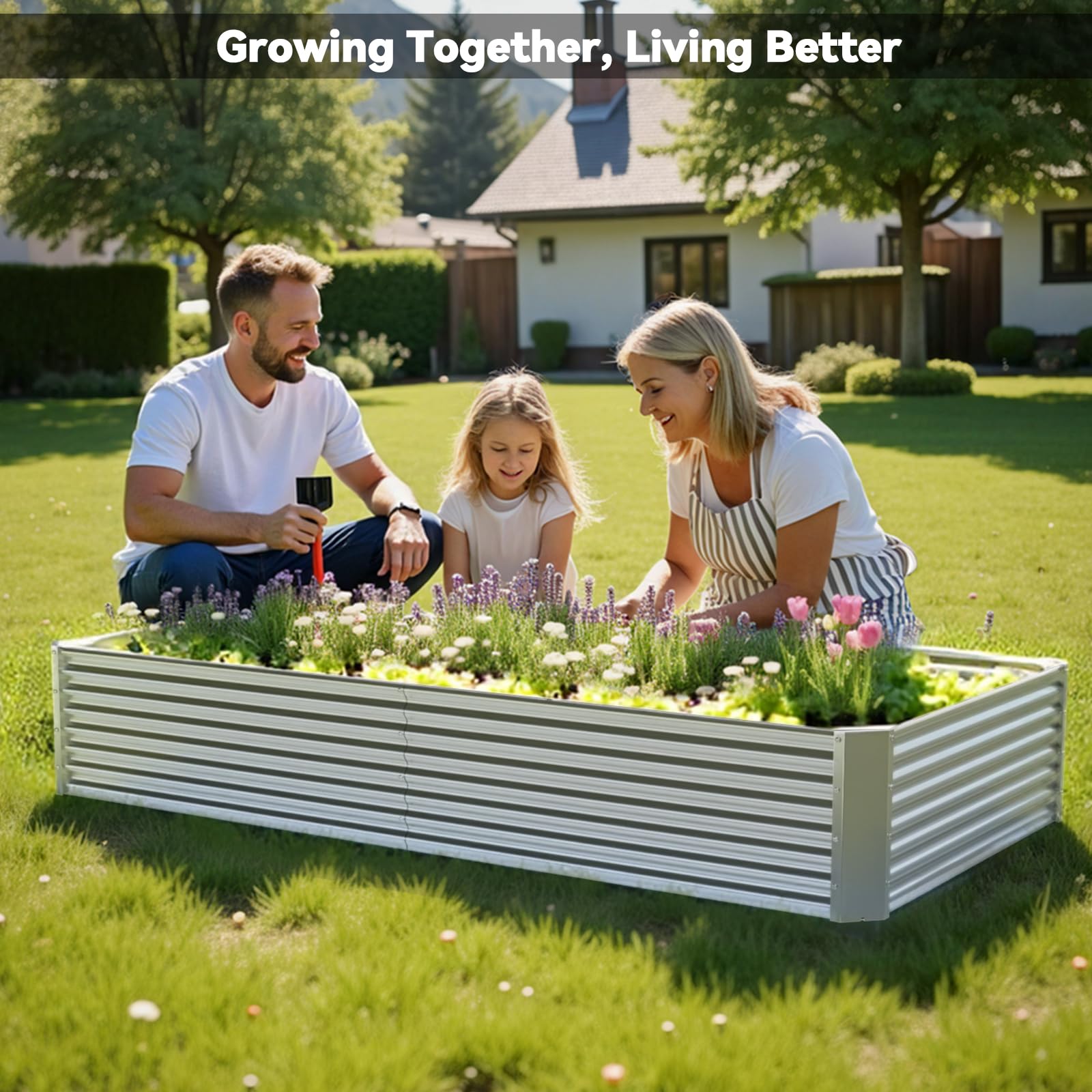 Open base design enables drainage and healthier root growth in home garden beds.