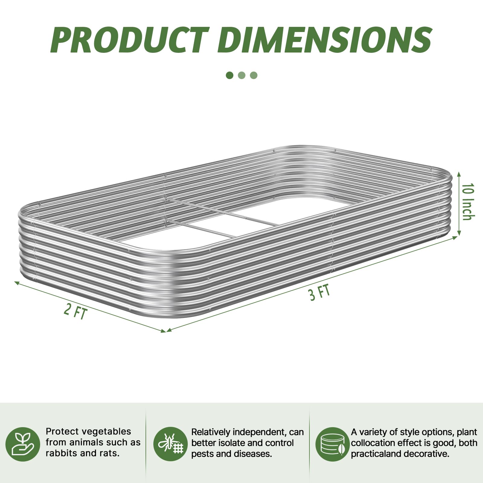 OZMSHF galvanized-steel frame highlighting durability for seasons of garden use.