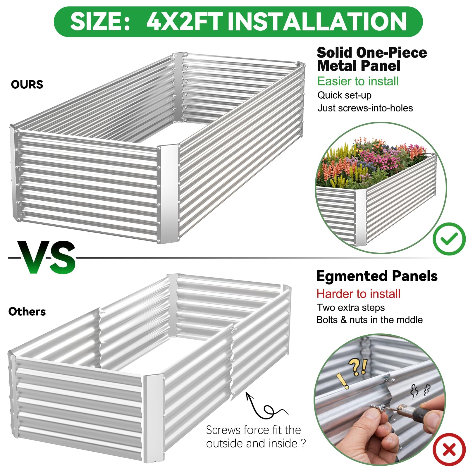 OZMSHF 3-Pack Tall raised bed assembled with quick setup and clear instructions