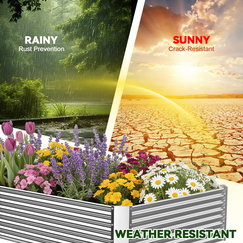 OZMSHF raised bed ideal for vegetables, herbs, and flowers in outdoor spaces.