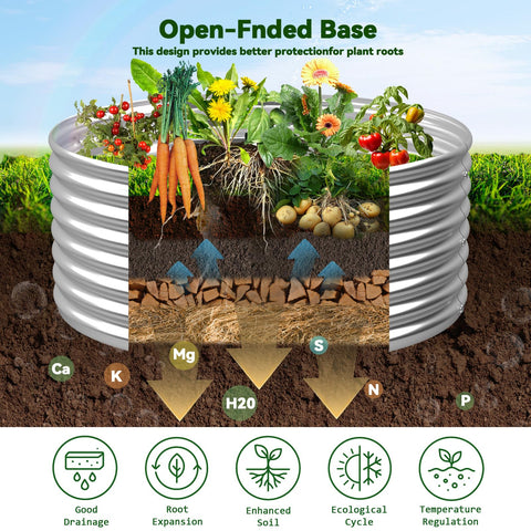 OZMSHF 4 Pack raised bed easy-assembly shows tool-free installation in minutes.