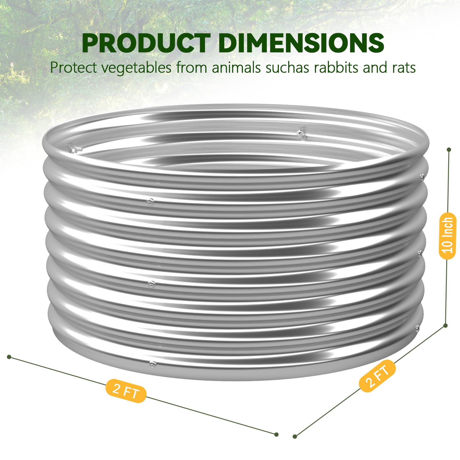 OZMSHF 4 Pack raised bed durability highlights long-lasting galvanized steel for outdoor use.