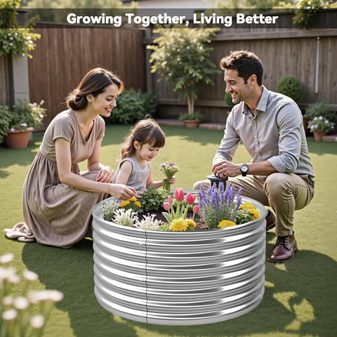 OZMSHF 4 Pack raised bed eco-friendly design supports vegetables, herbs, and flowers.