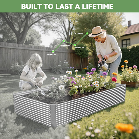 OZMSHF durable raised bed frame supports heavy soil for long-term use