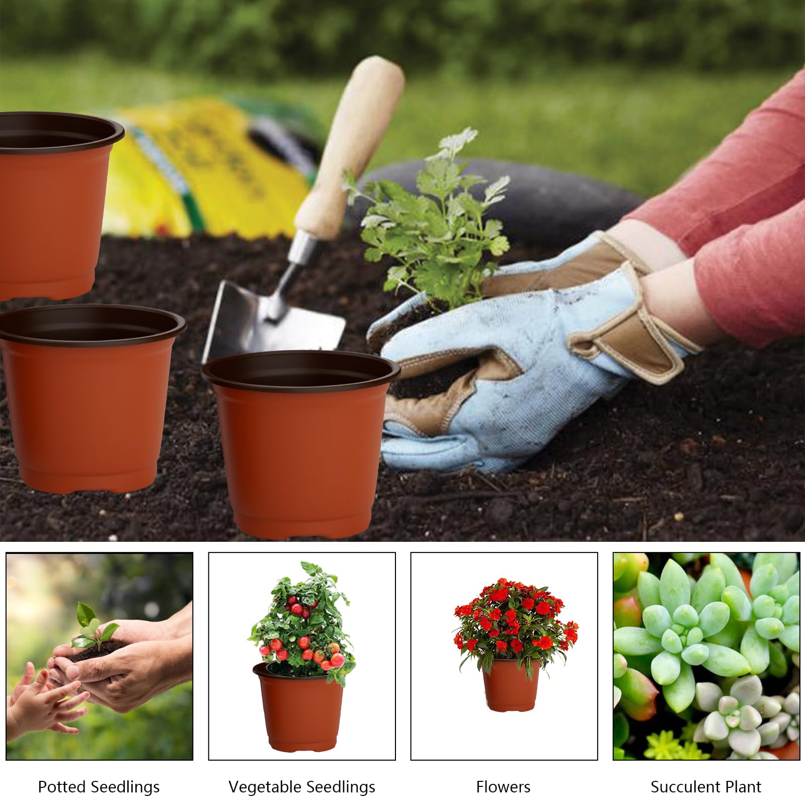 OZOSHINE indoor outdoor nursery pot suitable for varied gardening tasks.