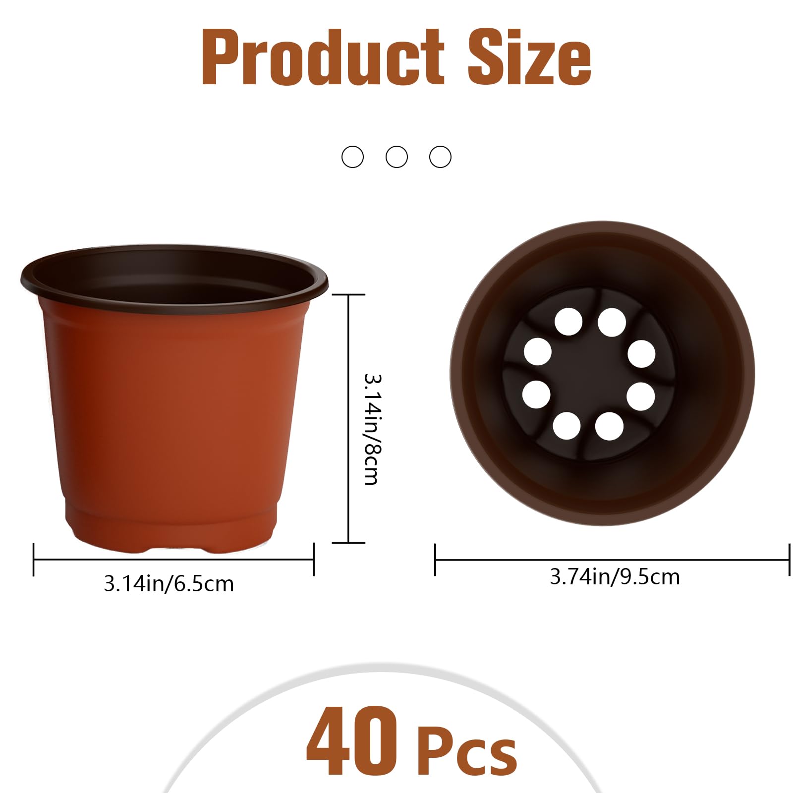 OZOSHINE nursery pot with drainage holes bottom supports healthy root drainage.