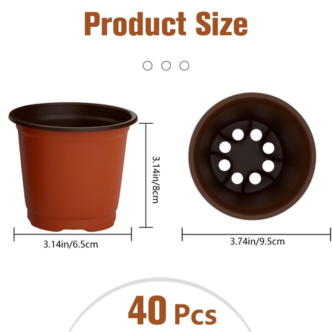 OZOSHINE nursery pot with drainage holes bottom supports healthy root drainage.