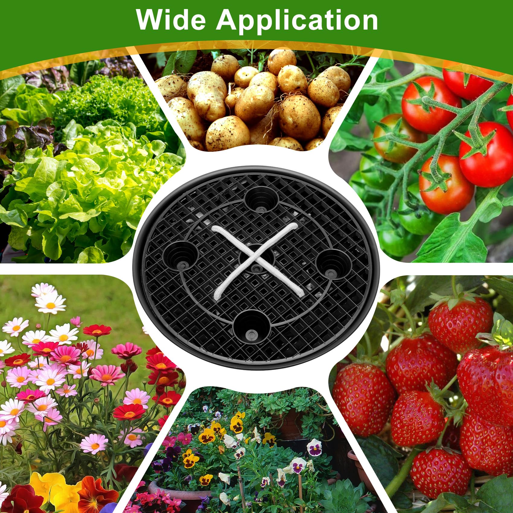 P Polerden compatible with 5-gallon grow bags for versatile garden setups.