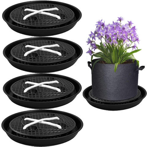 P Polerden self-watering base 14-inch supports efficient watering for fabric grow bags.