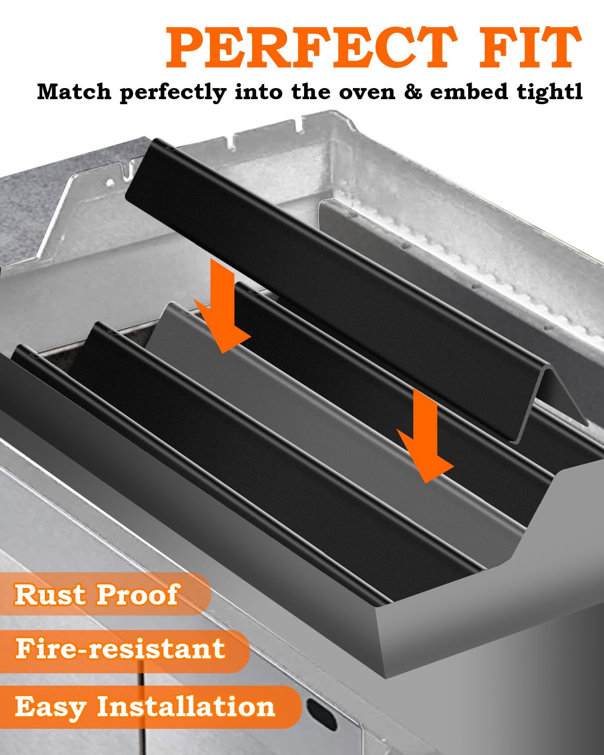 Dimensions and fit: 24.5 x 2.2 x 2.3 inches for Genesis grills.