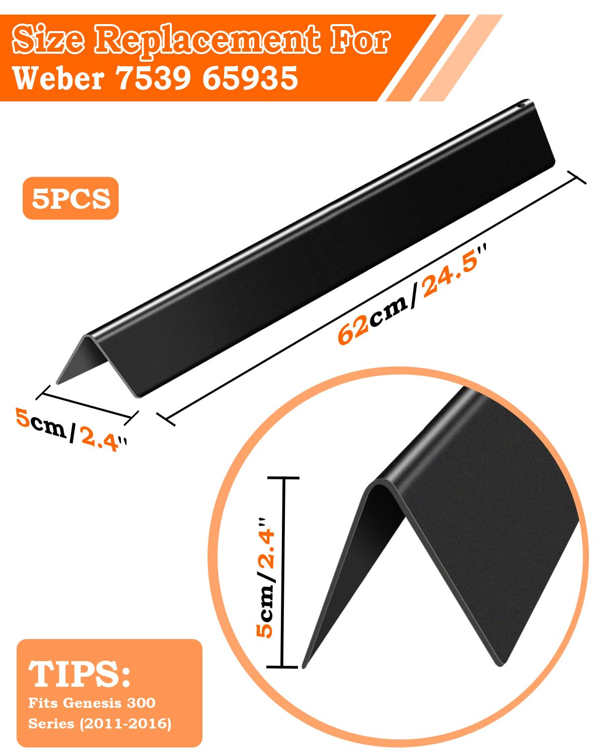 Porcelain-enameled steel flavorizer bars help trap drippings for cleaner grilling.