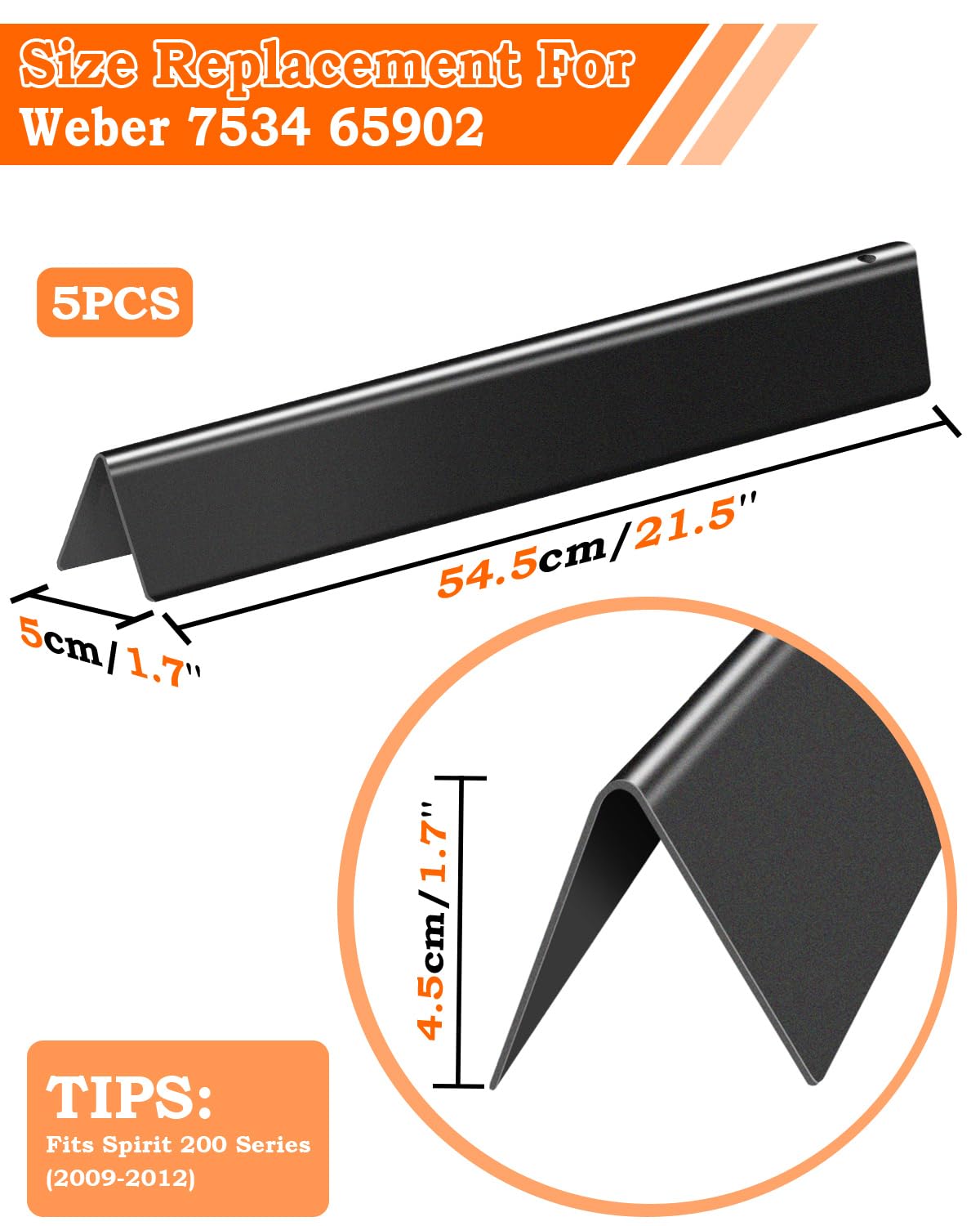 Paayox flavorizer bars for Weber Spirit 200-series support steady heat and drip capture.
