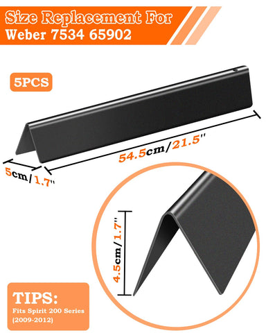 Paayox flavorizer bars for Weber Spirit 200-series support steady heat and drip capture.