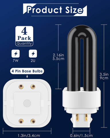 PACETAP 7W U-shape bulb shown during installation for Dynatrap units.