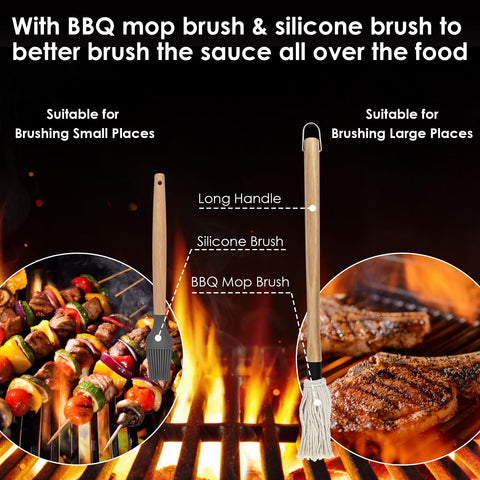 PACETAP silicone brush coats sauce evenly with no drips