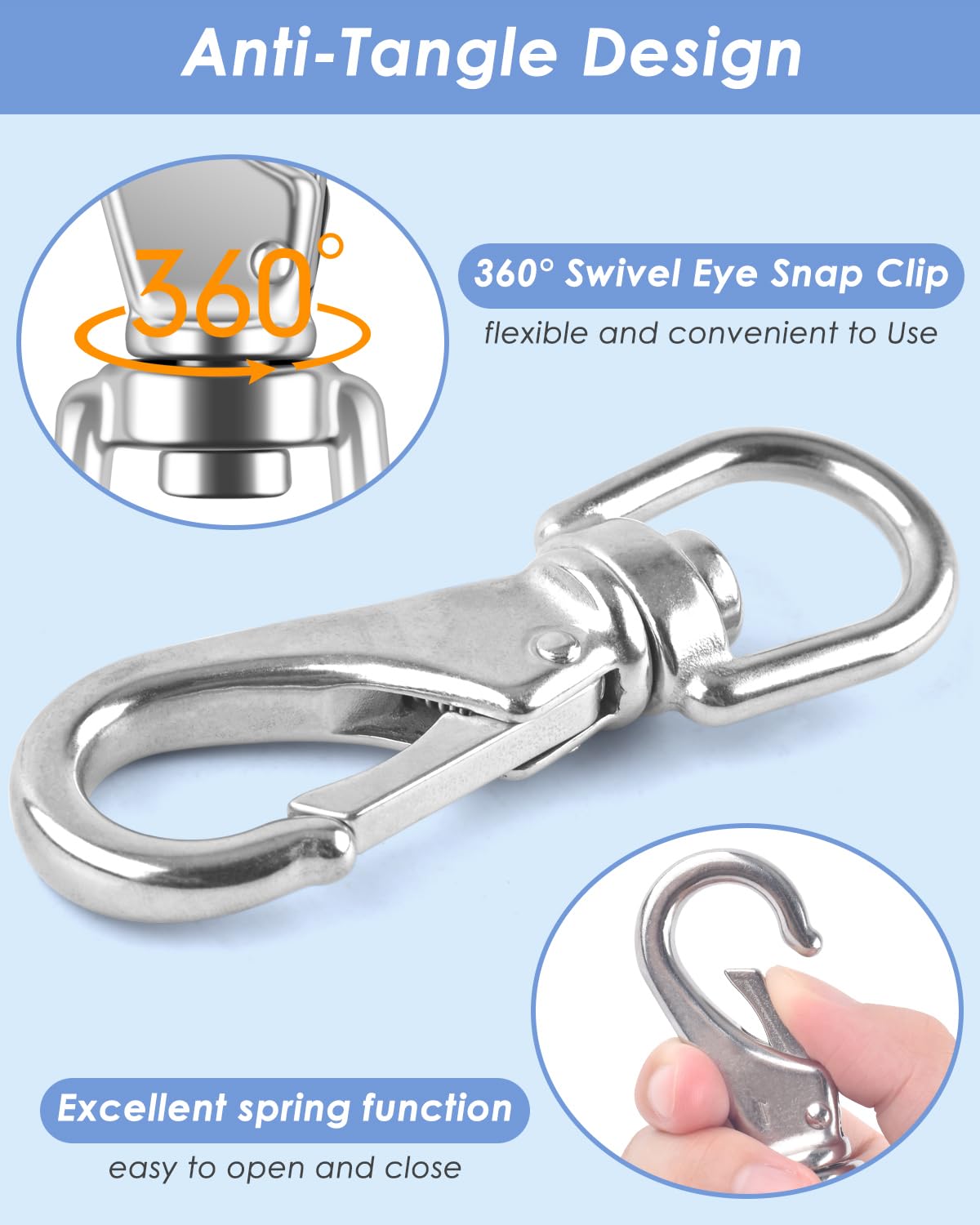 PACETAP dog leash clip provides secure easy leash connections