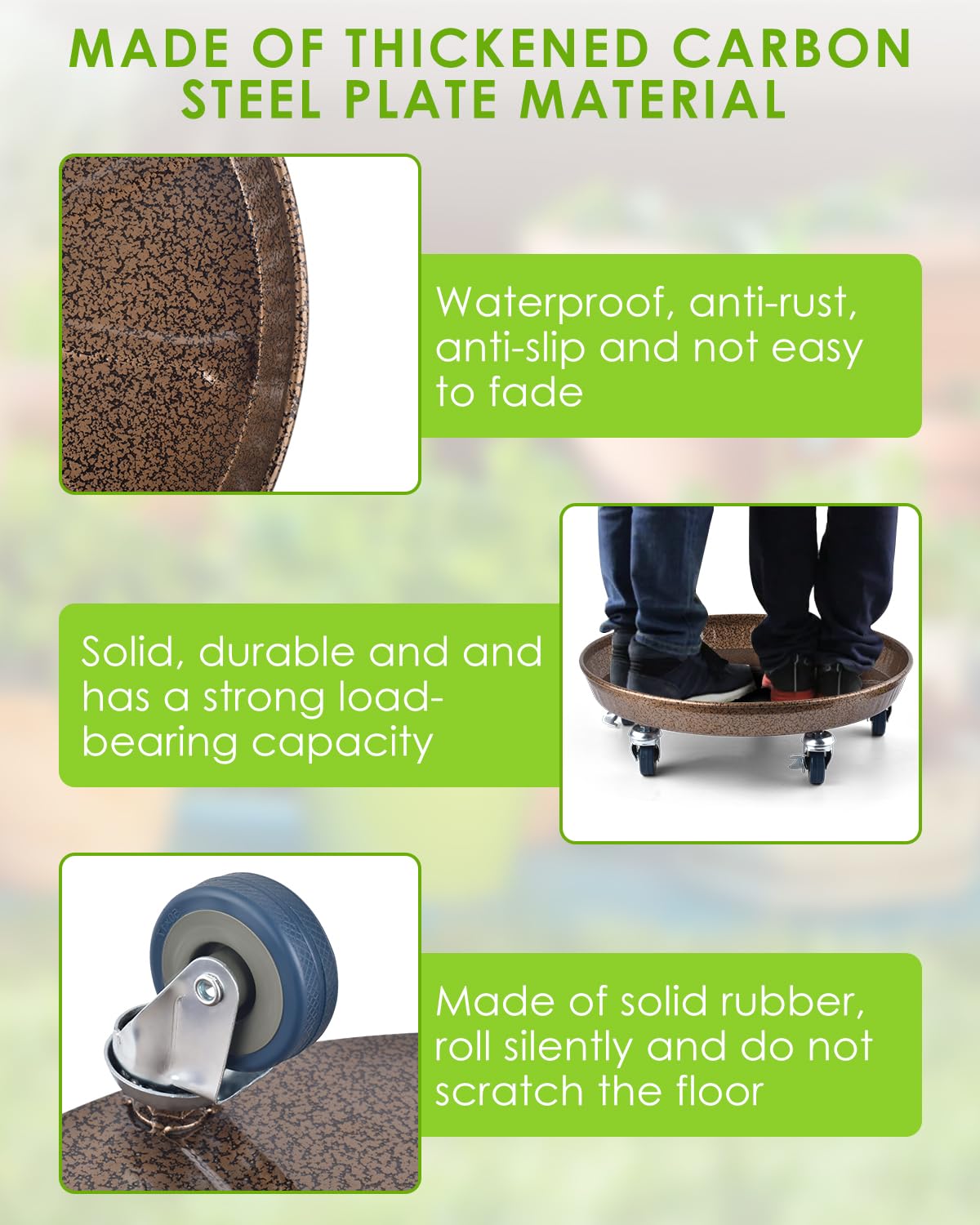 PACETAP heavy duty rolling stand supports up to 380 pounds