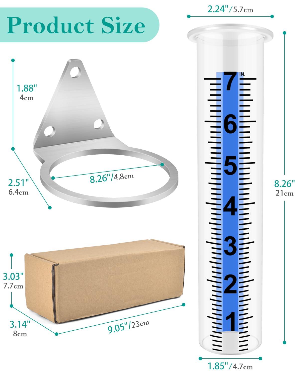 PACETAP durable plastic rain gauge tube suitable for outdoor use