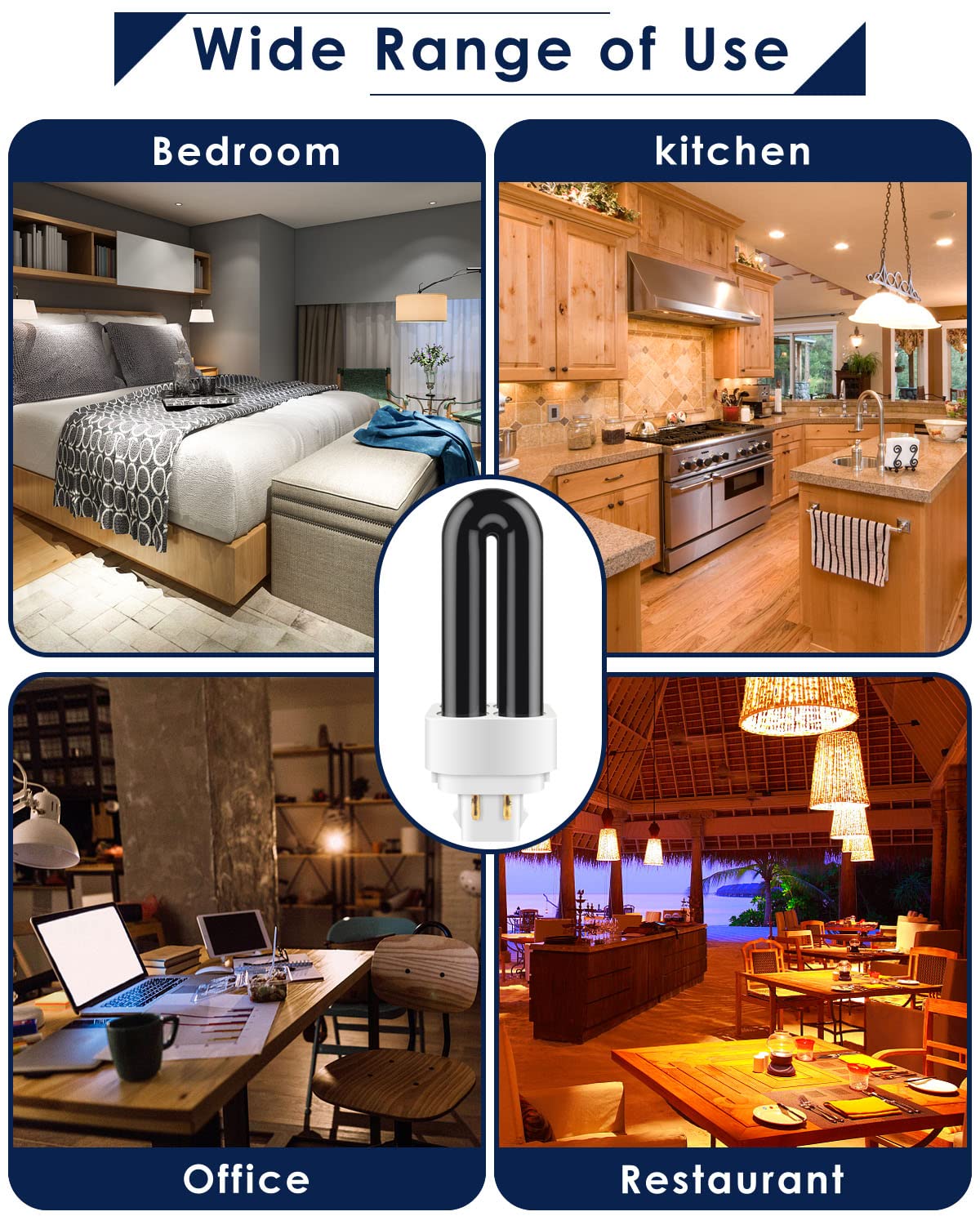 Four-pack PACETAP bulbs saves time on maintenance and ensures coverage.
