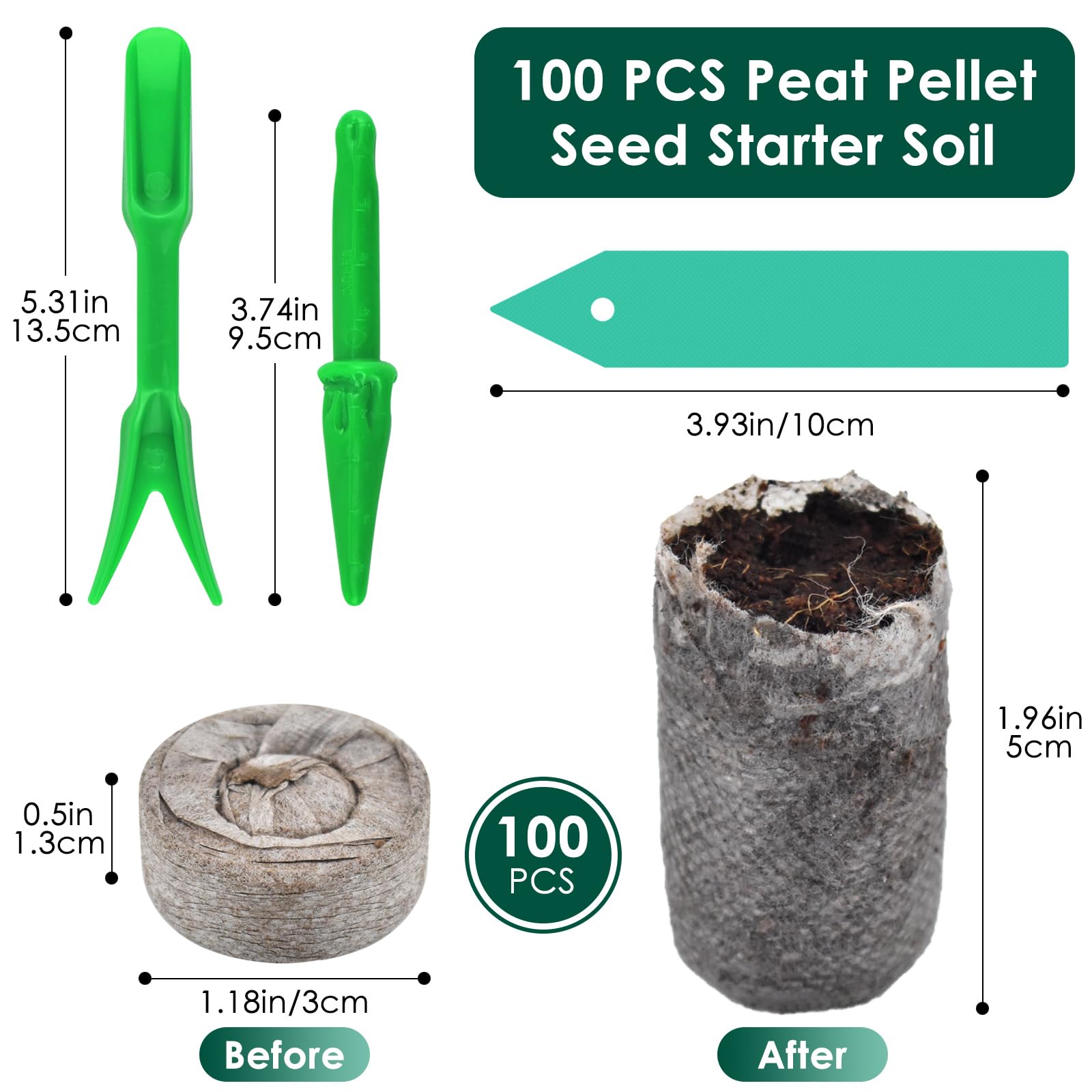 PACETAP peat pellet swelling as it absorbs water