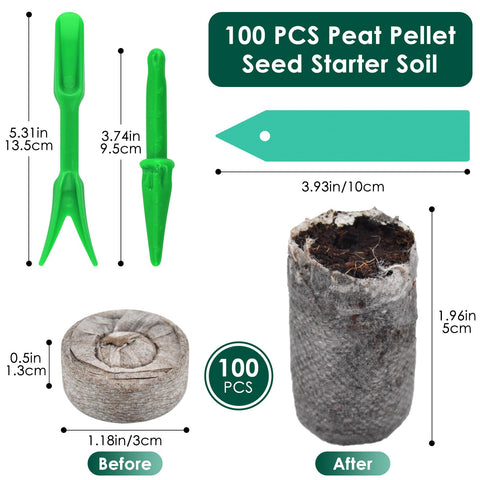 PACETAP peat pellet swelling as it absorbs water